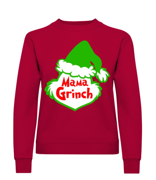 Mama Grinch - Women's Sweatshirt - Red - Front
