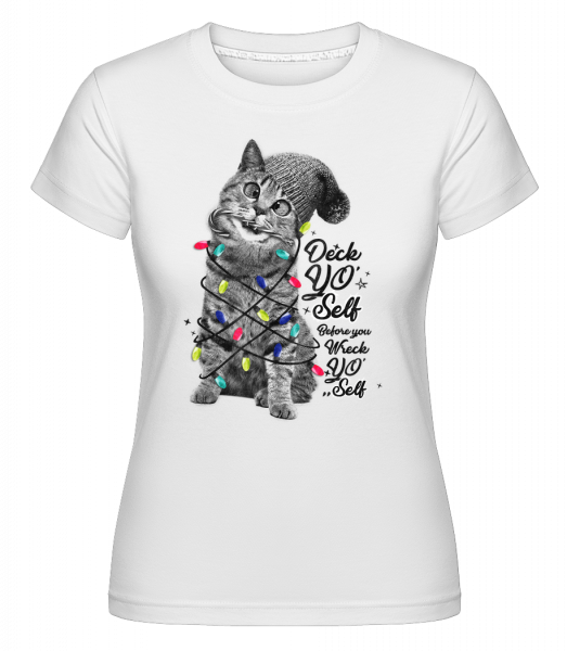 Cat Christmas -  Shirtinator Women's T-Shirt - White - Vorn