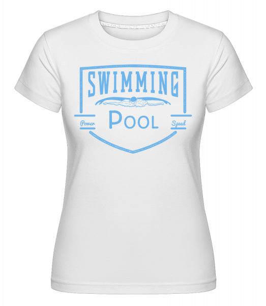 Swimming Pool Sign -  Shirtinator Women's T-Shirt - White - Vorn