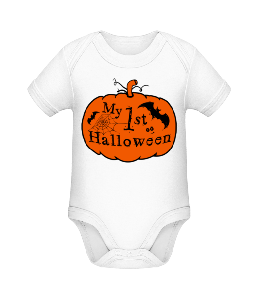 My First Halloween - Organic Baby Body - White - Front
