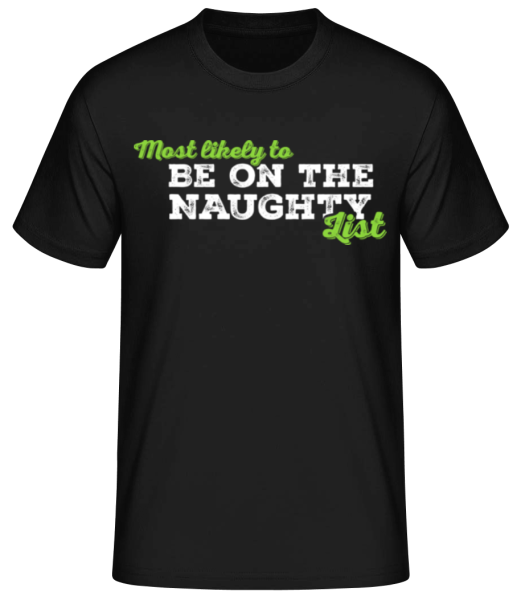 Likely To Be Naughty - Men's Basic T-Shirt - Black - Front