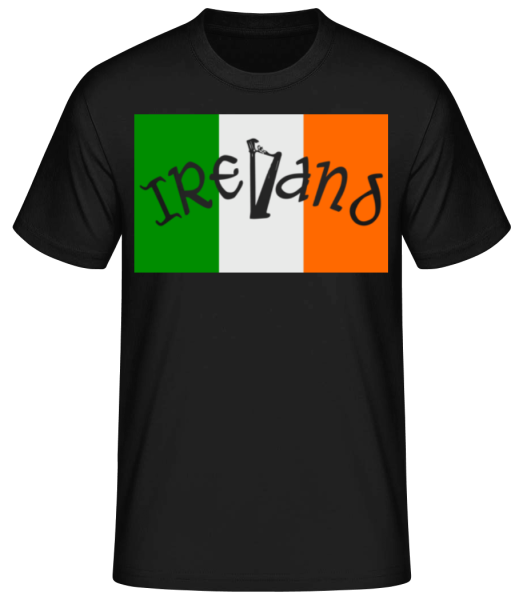 Ireland Flag - Men's Basic T-Shirt - Black - Front