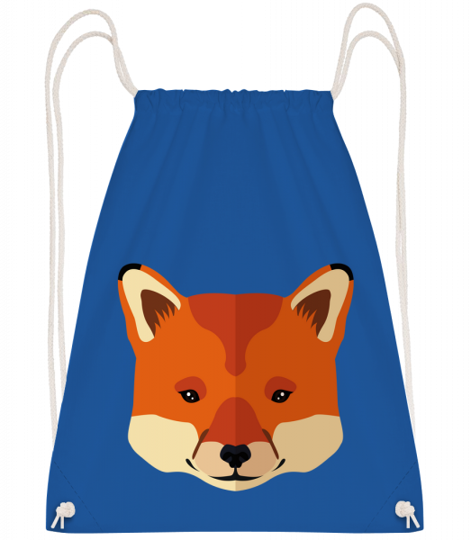 Fox Comic - Drawstring Backpack - Royal blue - Vorn