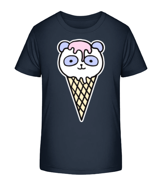 Panda  Ice Creme - Kid's Bio T-Shirt Stanley Stella - Navy - Front