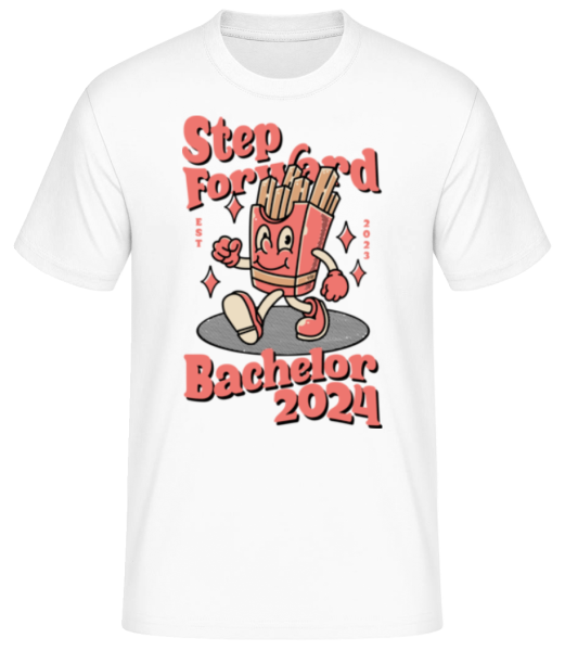 Step Foward Bachelor 2024 - Men's Basic T-Shirt - White - Front
