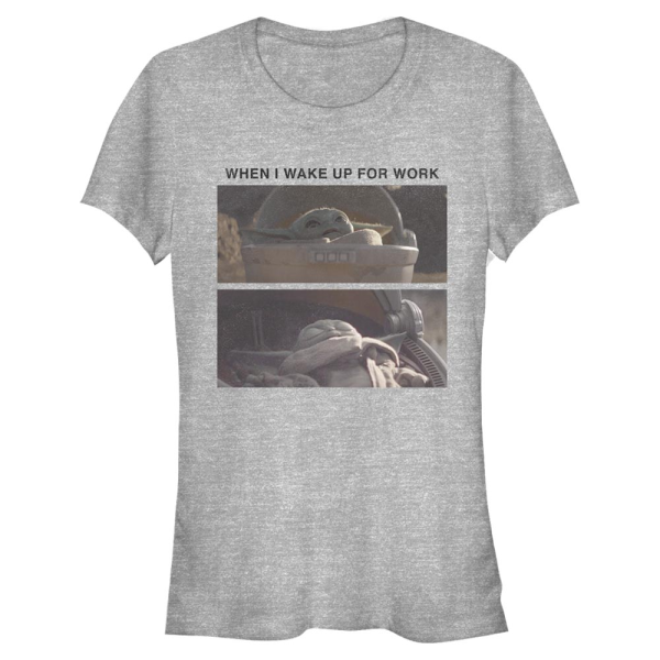 Star Wars - The Mandalorian - The Child Child Work Meme - Women's T-Shirt - Heather grey - Front