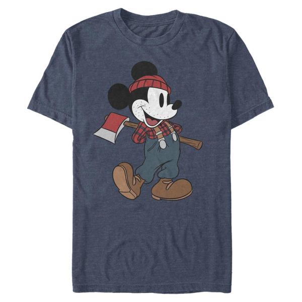 Disney Classics - Mickey Mouse - Mickey Mouse Lumberjack Mickey - Men's T-Shirt - Heather navy - Front