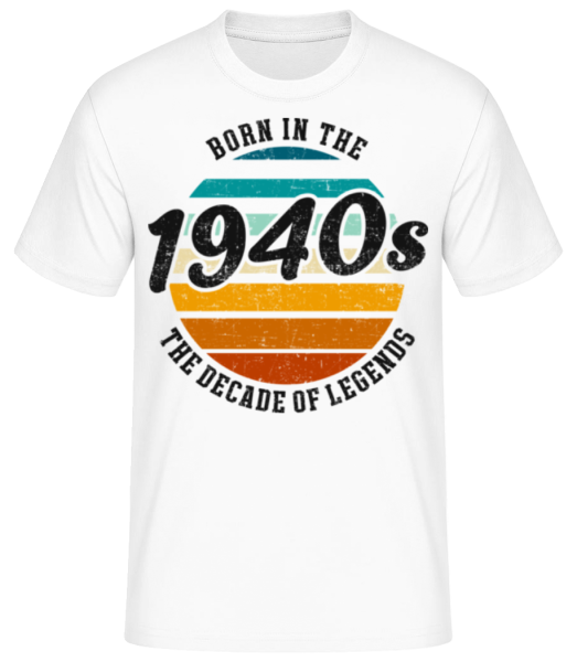 1940 The Decade Of Legends - Men's Basic T-Shirt - White - Front