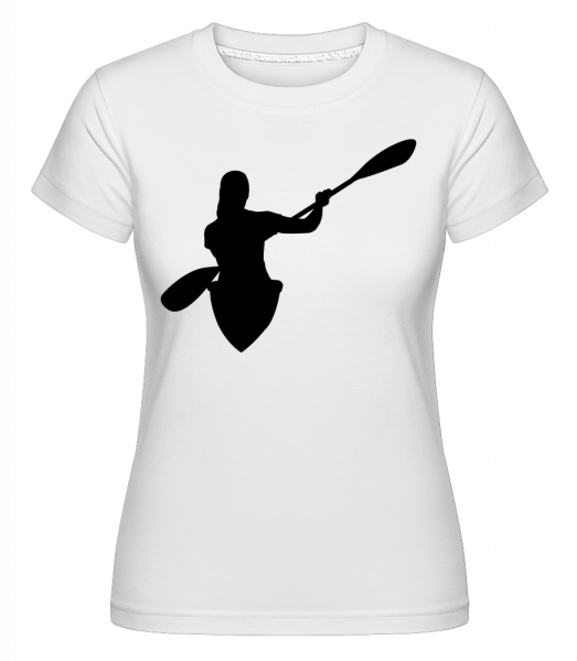 Kayak Shape Black -  Shirtinator Women's T-Shirt - White - Vorn