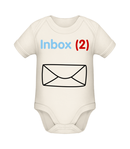 Inbox(2) Twins - Organic Baby Body - Cream - Front