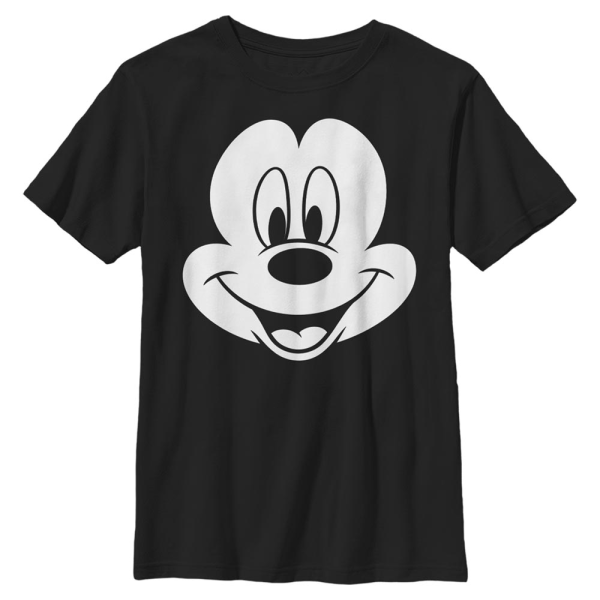 Disney - Mickey Mouse - Mickey Mouse Big Face Mickey - Kids T-Shirt - Black - Front