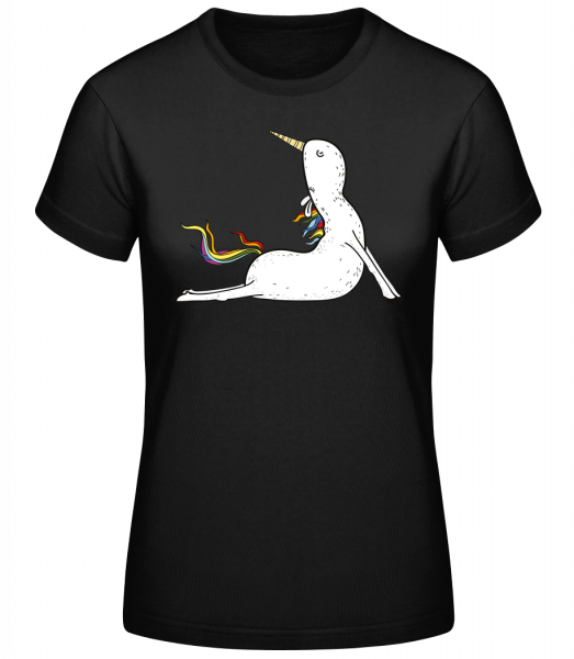 Yoga unicorn praying - Basic T-Shirt - Black - Vorn
