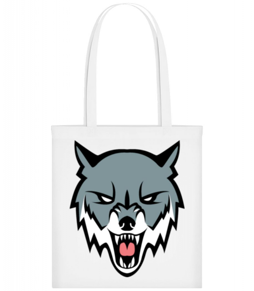 Angry Wolf - Tote Bag - White - Front