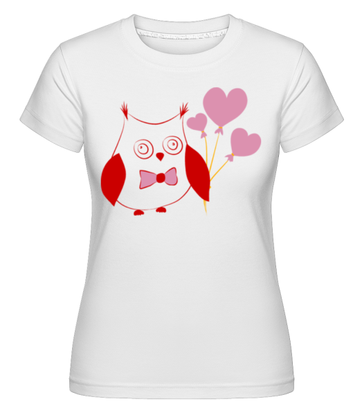 Love Owl -  Shirtinator Women's T-Shirt - White - Front