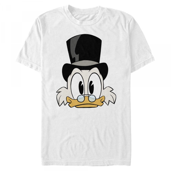 Disney Classics - Ducktales - Strýček Skrblík Scrooge Big Face - Men's T-Shirt - White - Front
