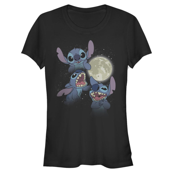 Disney - Lilo & Stitch - Stitch Three Moon - Women's T-Shirt - Black - Front