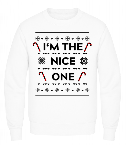 I'm The Nice One - Men's Sweatshirt AWDis - White - Vorn