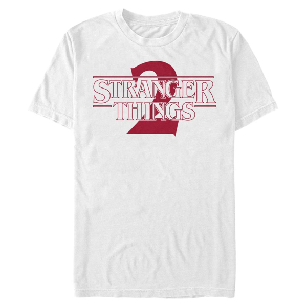 Netflix - Stranger Things - Logo Stranger Two Solid - Men's T-Shirt - White - Front