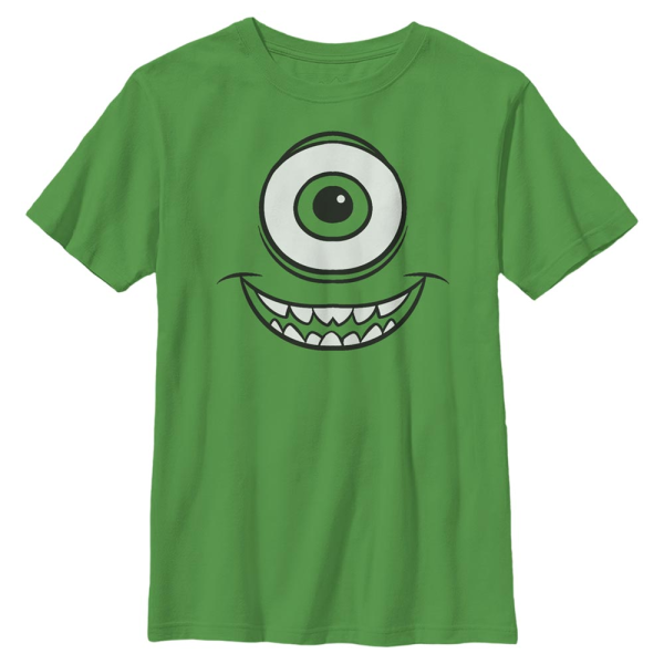 Pixar - Monsters - Mike Wazowski Mike Face - Halloween - Kids T-Shirt - Kelly green - Front