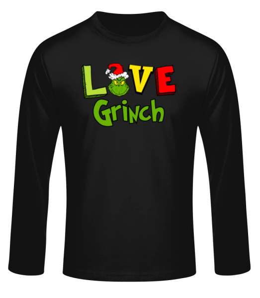 Love Grinch - Men's Basic Longsleeve - Black - Front
