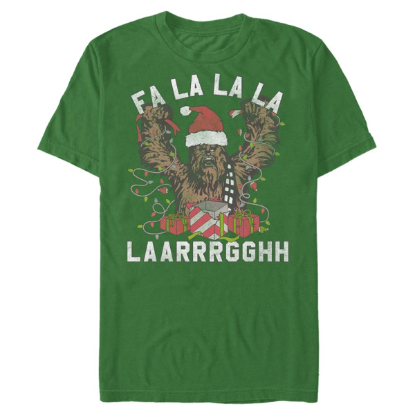 Star Wars - Chewbacca Fa La Argh - Christmas - Men's T-Shirt - Heather green - Front