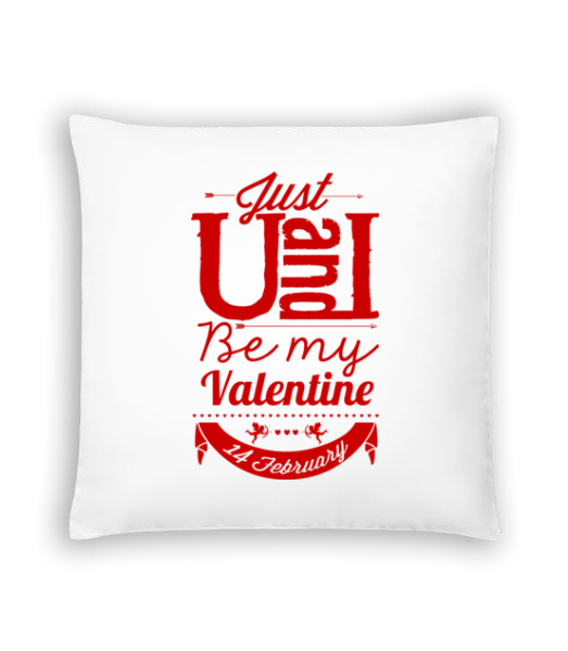 Be My Valentine Red - Cushion - White - Front