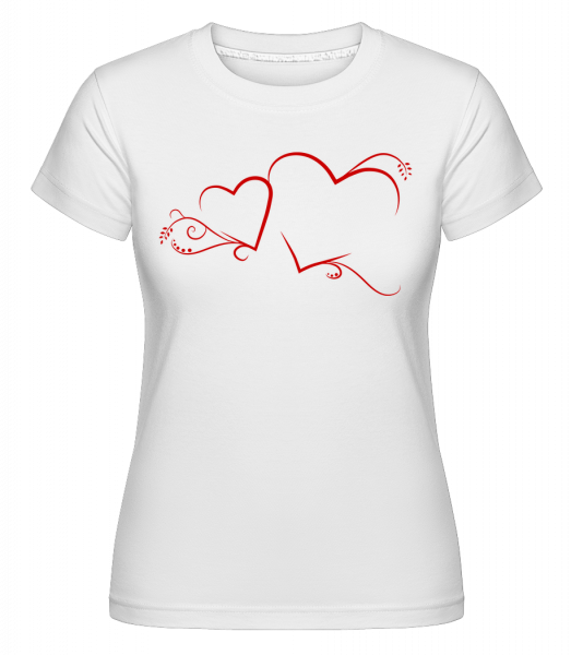 Hearts -  Shirtinator Women's T-Shirt - White - Vorn