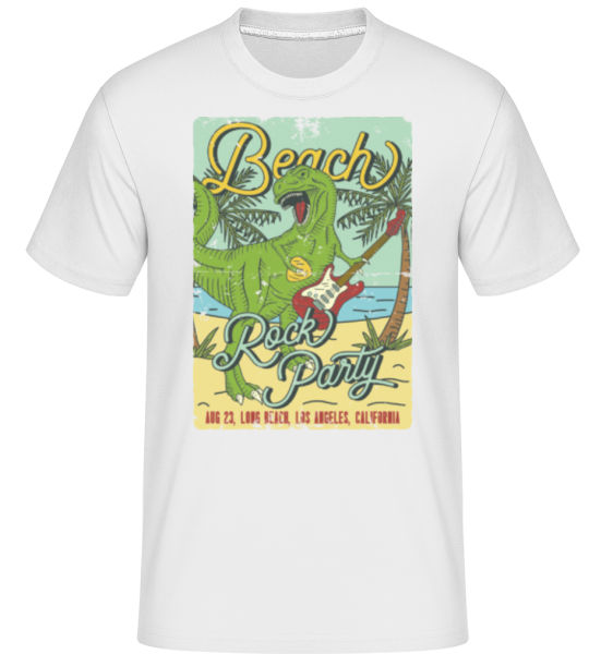 Beach Rock Party -  Shirtinator Men's T-Shirt - White - Front
