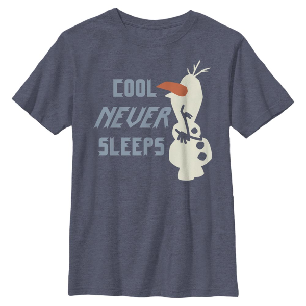 Disney - Frozen - Olaf Never Sleeps - Kids T-Shirt - Heather navy - Front