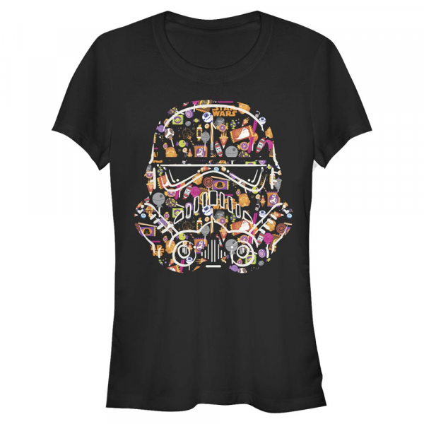Star Wars - The Last Jedi - Text Candy Trooper Face - Women's T-Shirt - Black - Front