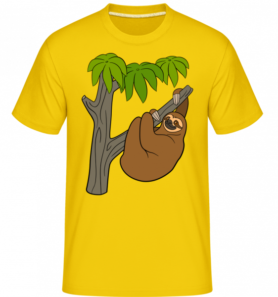 Sloth On The Tree -  Shirtinator Men's T-Shirt - Golden yellow - Vorn