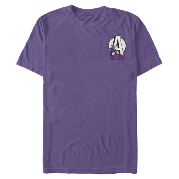 Marvel - Avengers - Hawkeye Badge - Men's T-Shirt - Purple - Front