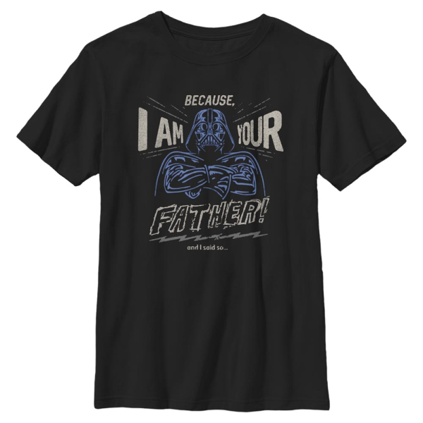 Star Wars - Darth Vader Dad Says So - Father's Day - Kids T-Shirt - Black - Front