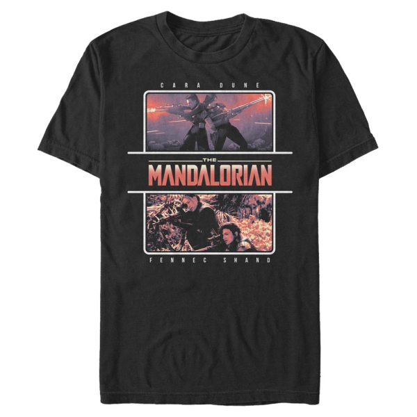 Star Wars - The Mandalorian - Cara Dune MandoMon Epi6 Chased - Men's T-Shirt - Black - Front