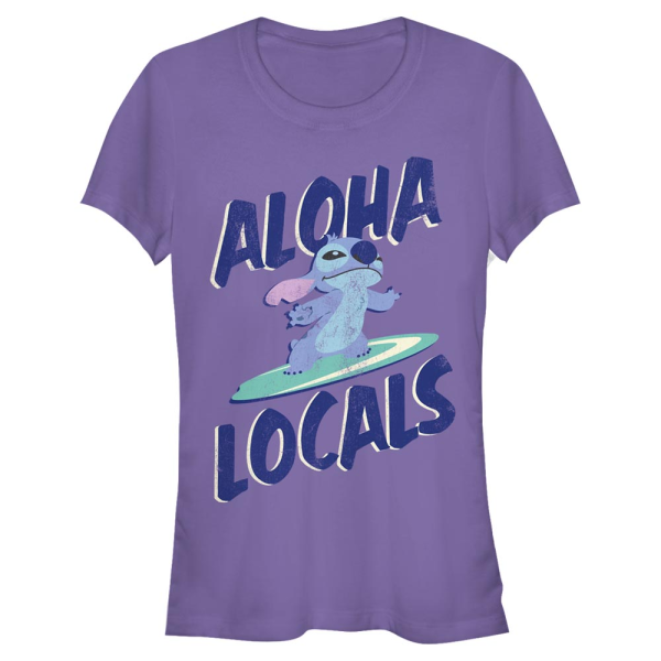Disney - Lilo & Stitch - Stitch Aloha Locals - Women's T-Shirt - Purple - Front