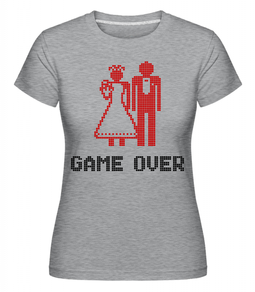Game Over Sign Red -  Shirtinator Women's T-Shirt - Heather grey - Vorn