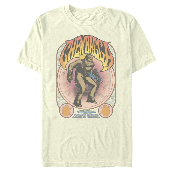 Star Wars - Chewbacca Dudebacca Psychadelic - Men's T-Shirt - Cream - Front