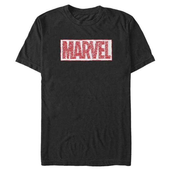 Marvel - Logo Scribble - Men's T-Shirt - Black - Front