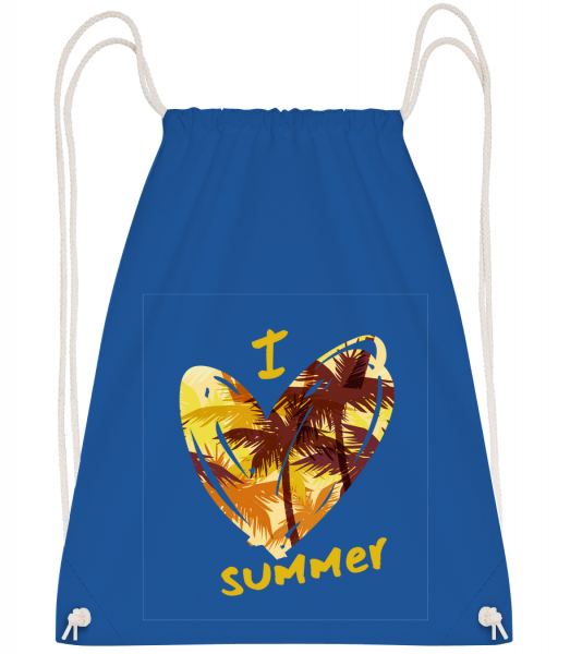 I Love Summer Heart - Drawstring Backpack - Royal blue - Vorn