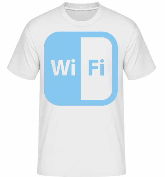 WiFi Icon Blue -  Shirtinator Men's T-Shirt - White - Vorn