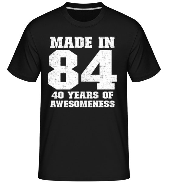 40 Years Of Awesomeness -  Shirtinator Men's T-Shirt - Black - Front