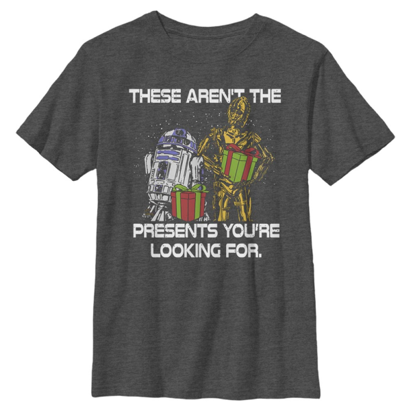 Star Wars - R2-D2 & C-3PO Presents - Kids T-Shirt - Heather anthracite - Front