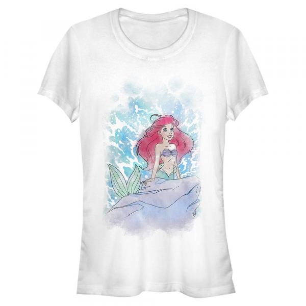 Disney - The Little Mermaid - Malá mořská víla Watercolor Splash - Women's T-Shirt - White - Front