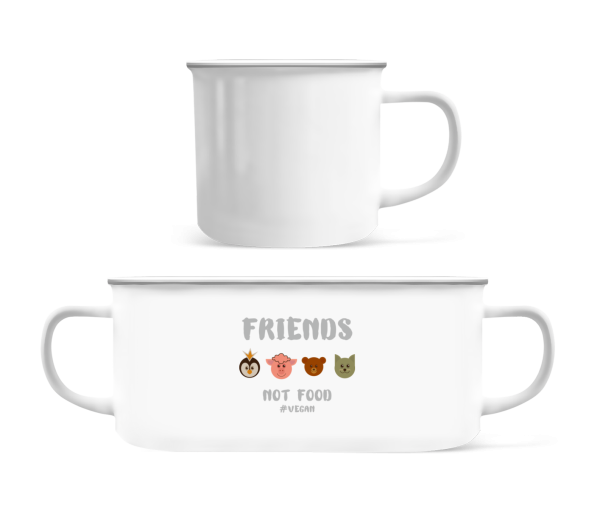 Friends Not Food - Enamel-cup - White - Front