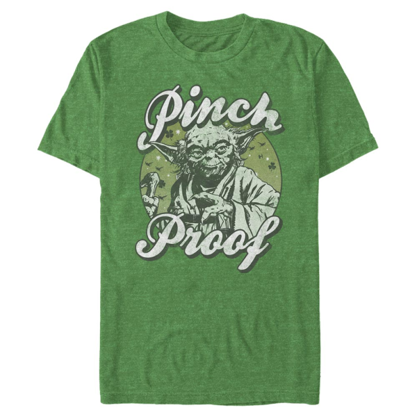 Star Wars - Yoda Pinch Proof - Men's T-Shirt - Heather green - Front