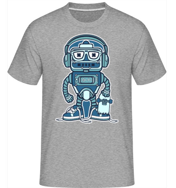 Robot Skater -  Shirtinator Men's T-Shirt - Heather grey - Front
