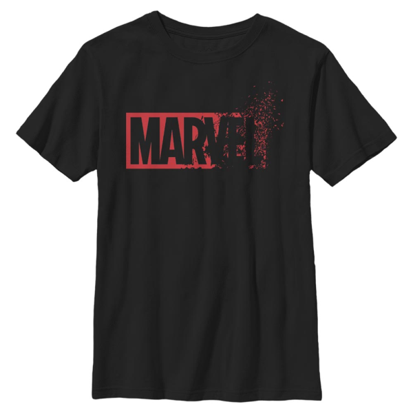 Marvel - Logo Dust - Kids T-Shirt - Black - Front