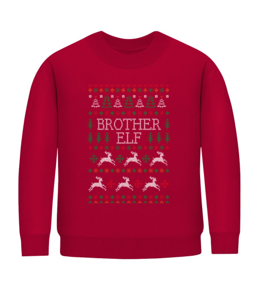 Brother Elf - Kid's Sweatshirt - Red - Front