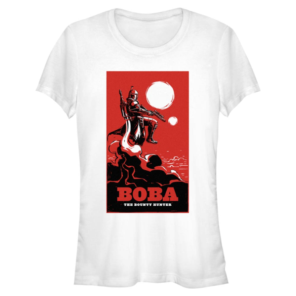 Star Wars - Book of Boba Fett - Boba Fett Bounty Hunter Poster - Women's T-Shirt - White - Front