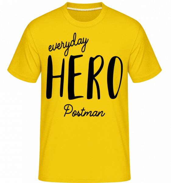 Everyday Hero Postman -  Shirtinator Men's T-Shirt - Golden yellow - Vorn